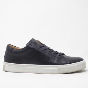 Greats Mens Royale Low Top Sneakers Navy Blue Leather Made in Italy Size 10